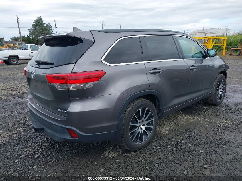 2018 Toyota Highlander Se VIN: 5TDJZRFH4JS541062 Lot: 39573312