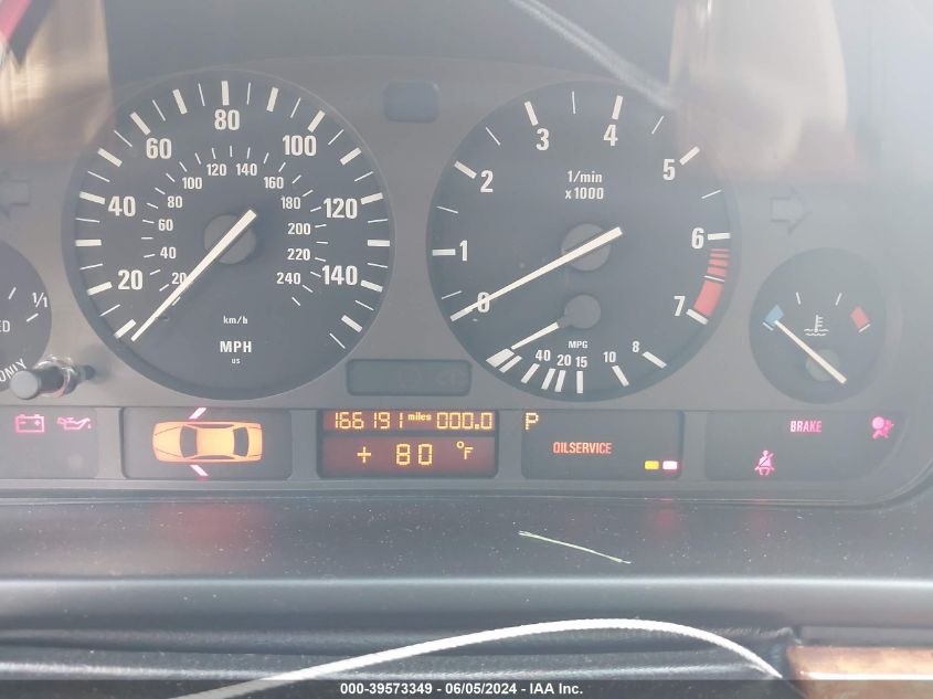 1997 BMW 528I VIN: WBADD6324VBW05167 Lot: 39573349