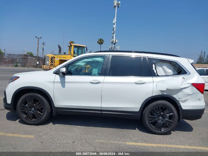 2022 Honda Pilot 2Wd Special Edition VIN: 5FNYF5H26NB011503 Lot: 39573544