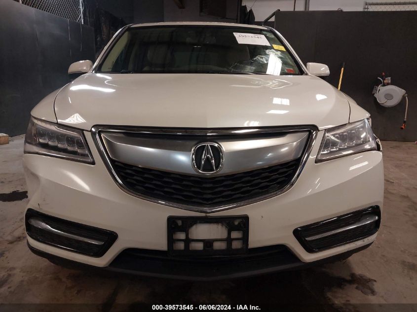 2015 Acura Mdx Technology Package VIN: 5FRYD4H45FB026091 Lot: 39573545