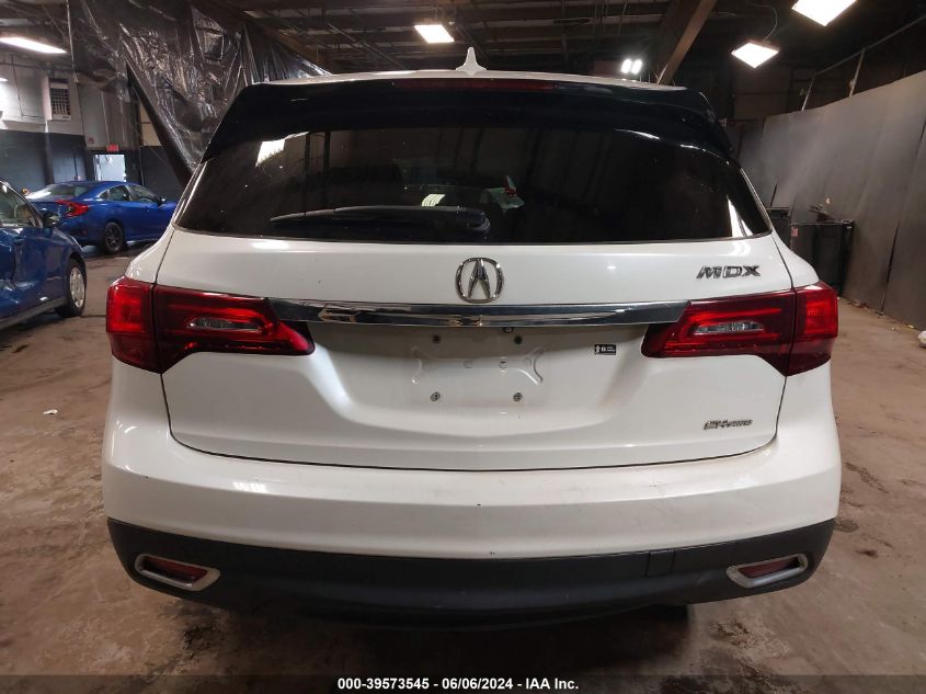 2015 Acura Mdx Technology Package VIN: 5FRYD4H45FB026091 Lot: 39573545