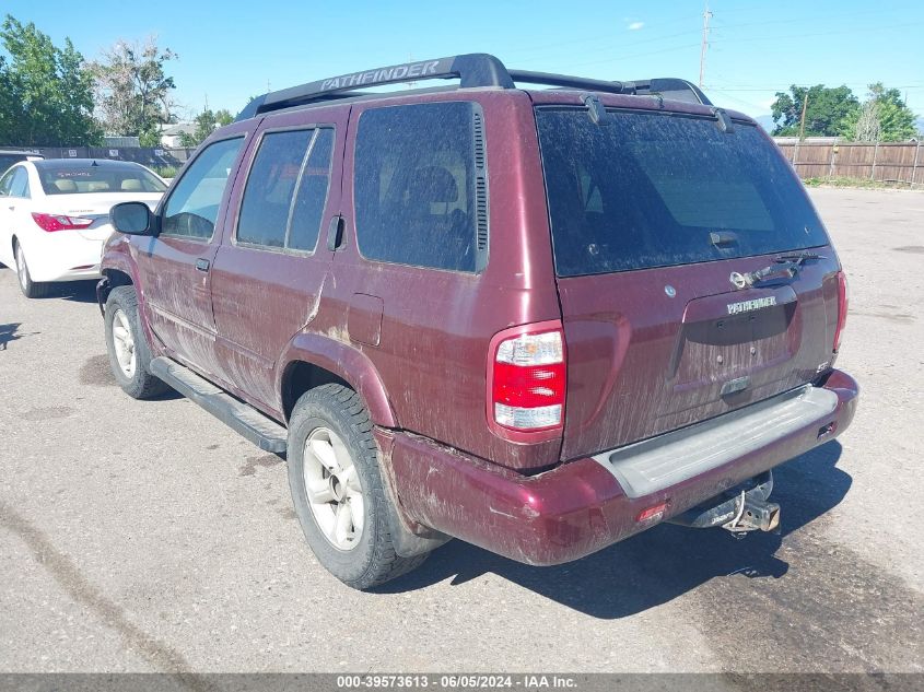 2004 Nissan Pathfinder Le/Se VIN: JN8DR09Y04W919245 Lot: 39573613