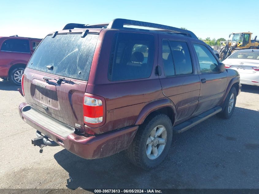 2004 Nissan Pathfinder Le/Se VIN: JN8DR09Y04W919245 Lot: 39573613