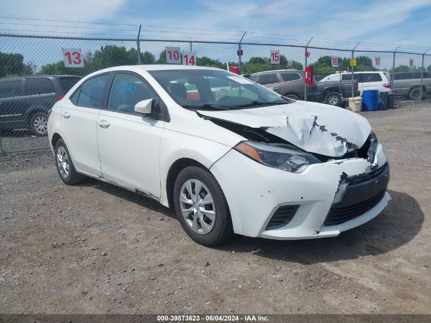 2016 Toyota Corolla Le Eco VIN: 5YFBPRHEXGP368615 Lot: 39573623