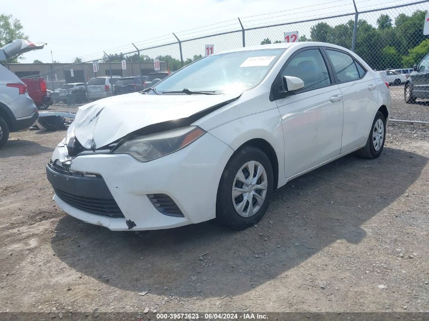 2016 Toyota Corolla Le Eco VIN: 5YFBPRHEXGP368615 Lot: 39573623