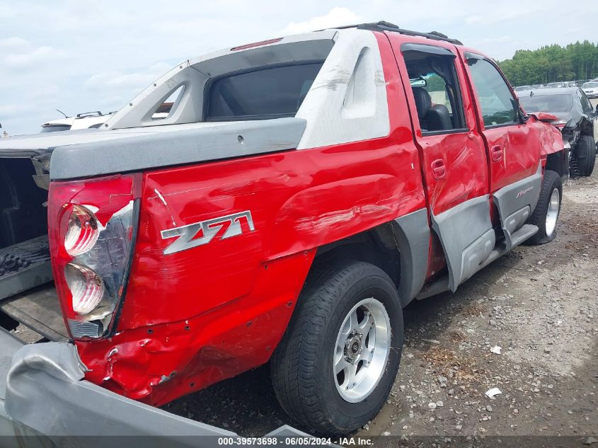 2002 Chevrolet Avalanche 1500 VIN: 3GNEK13T52G223099 Lot: 39573698