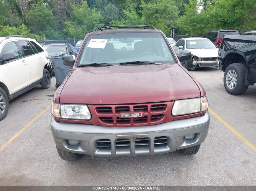 2002 Isuzu Rodeo S 2.2L VIN: 4S2CK58D624342063 Lot: 39573749