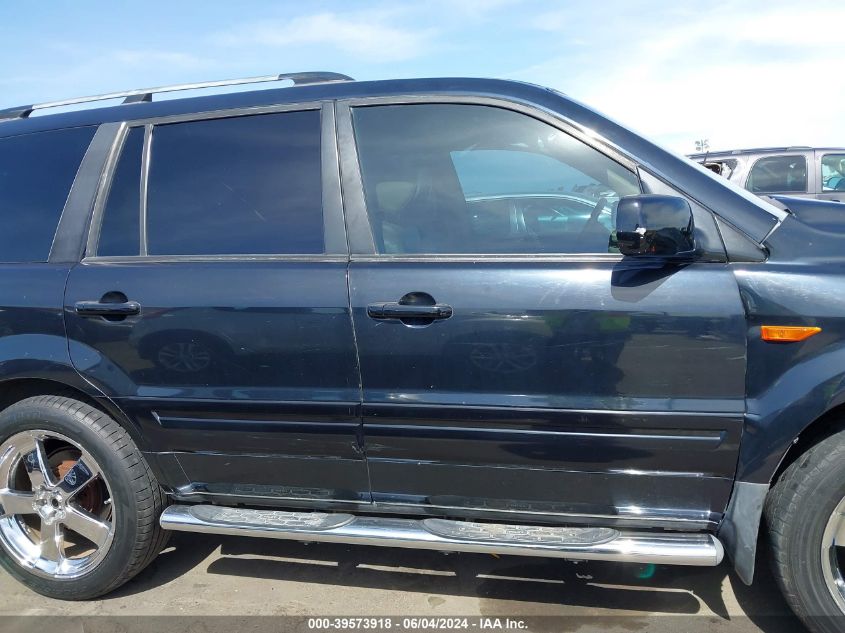 2006 Honda Pilot Ex-L VIN: 2HKYF18776H521365 Lot: 39573918