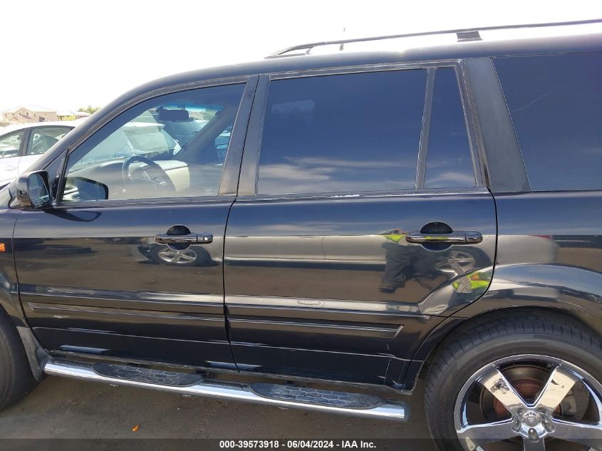 2006 Honda Pilot Ex-L VIN: 2HKYF18776H521365 Lot: 39573918