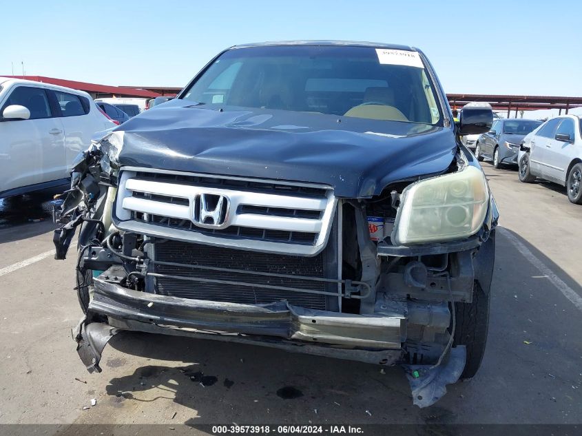 2006 Honda Pilot Ex-L VIN: 2HKYF18776H521365 Lot: 39573918