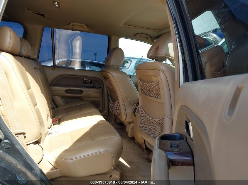 2006 Honda Pilot Ex-L VIN: 2HKYF18776H521365 Lot: 39573918