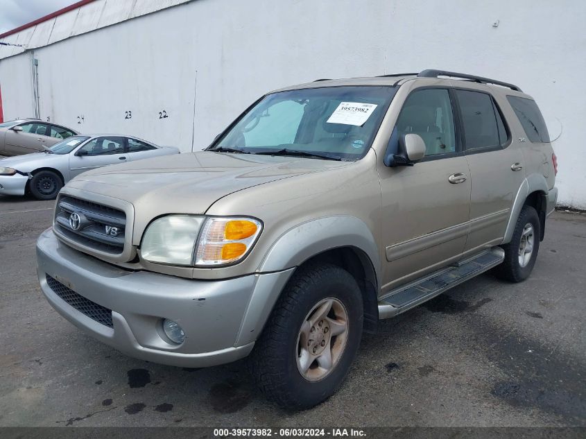 2001 Toyota Sequoia Sr5 V8 VIN: 5TDBT44A81S057250 Lot: 39573982