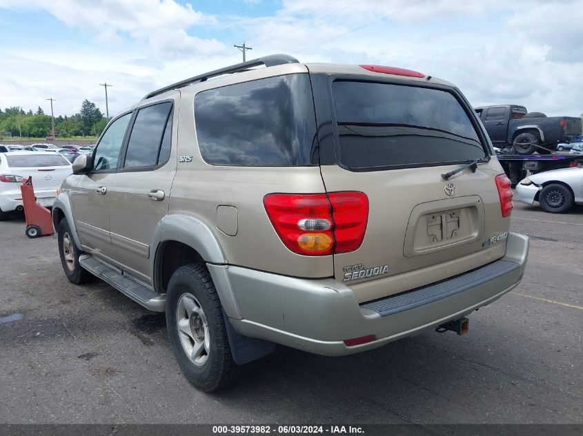 2001 Toyota Sequoia Sr5 V8 VIN: 5TDBT44A81S057250 Lot: 39573982