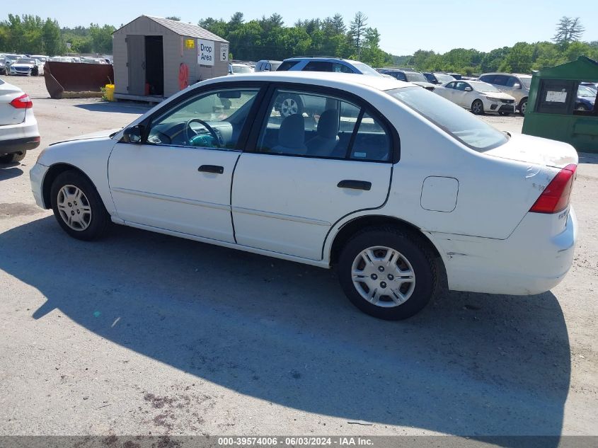 2001 Honda Civic Lx VIN: 2HGES16571H510322 Lot: 39574006