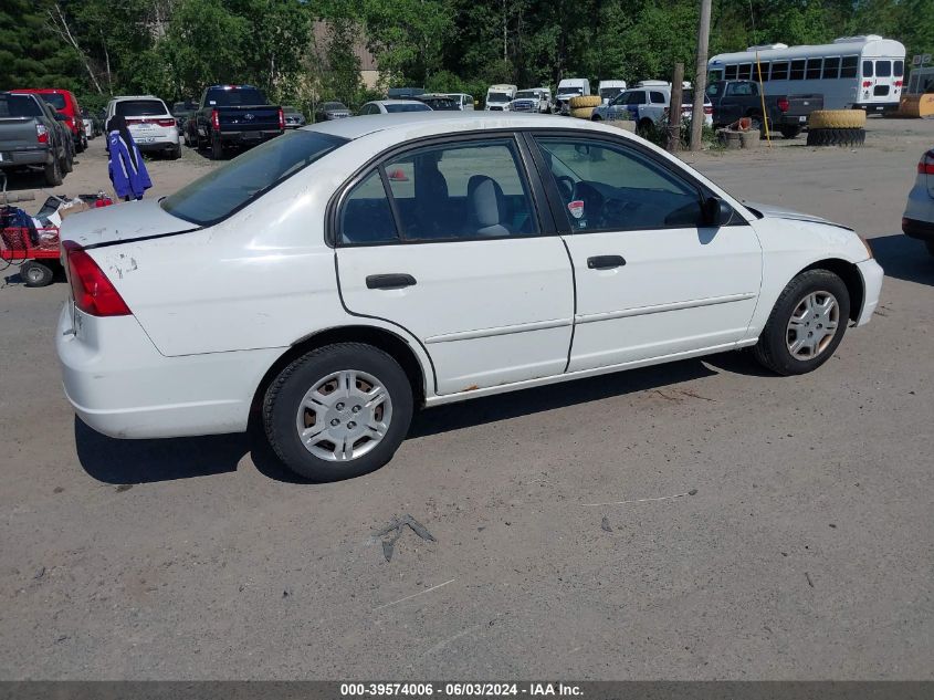 2001 Honda Civic Lx VIN: 2HGES16571H510322 Lot: 39574006