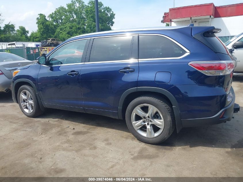2016 Toyota Highlander Limited Platinum V6 VIN: 5TDDKRFH1GS320044 Lot: 39574046