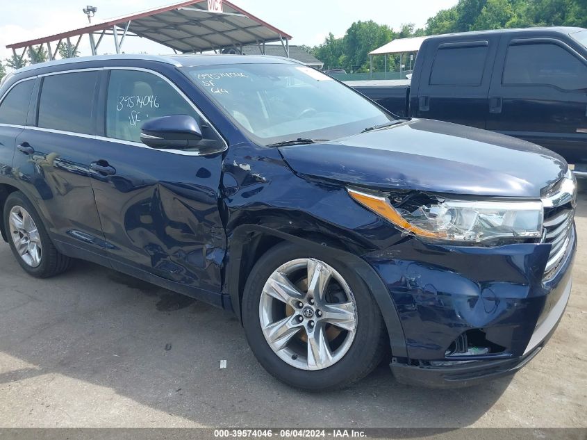 2016 Toyota Highlander Limited Platinum V6 VIN: 5TDDKRFH1GS320044 Lot: 39574046