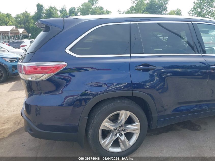 2016 Toyota Highlander Limited Platinum V6 VIN: 5TDDKRFH1GS320044 Lot: 39574046