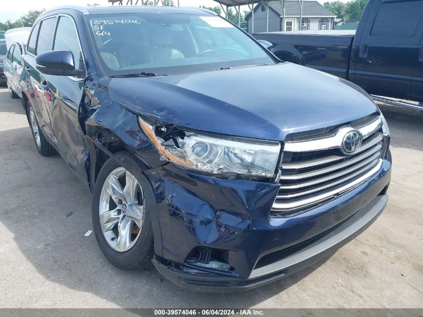 2016 Toyota Highlander Limited Platinum V6 VIN: 5TDDKRFH1GS320044 Lot: 39574046