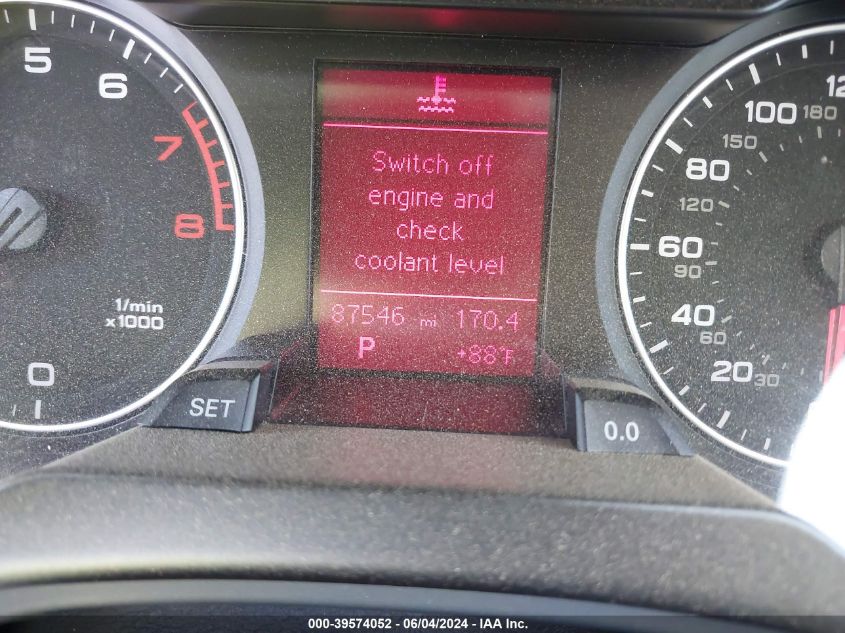 2012 Audi A4 2.0T Premium VIN: WAUAFAFL4CA118512 Lot: 39574052