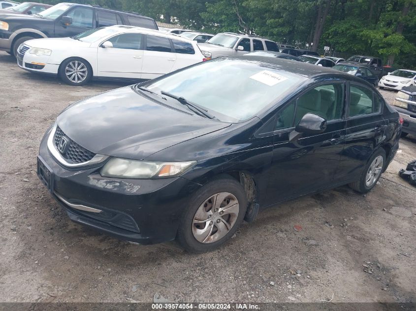 2013 Honda Civic Lx VIN: 19XFB2F57DE047249 Lot: 39574054