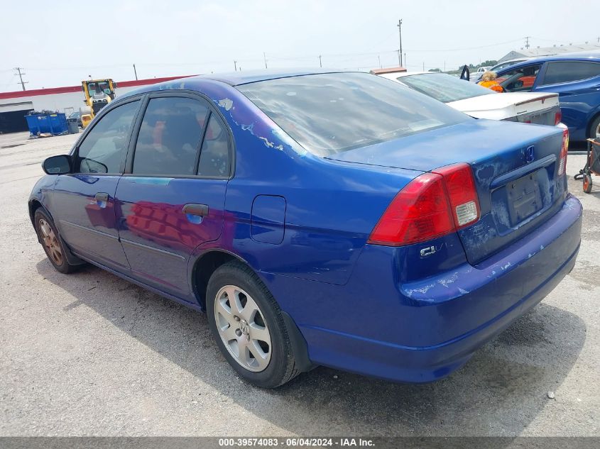 2005 Honda Civic Vp VIN: 2HGES163X5H578554 Lot: 39574083