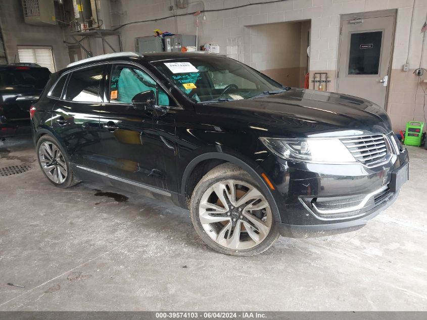 2016 Lincoln Mkx Reserve VIN: 2LMTJ8LR9GBL67278 Lot: 39574103