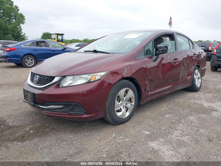 2014 Honda Civic Lx VIN: 2HGFB2F51EH559421 Lot: 39574206