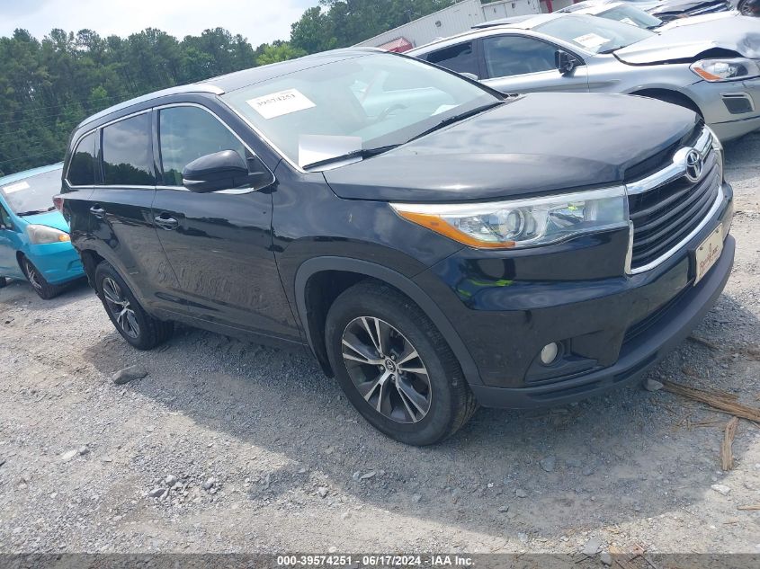 5TDJKRFH9GS321395 2016 TOYOTA HIGHLANDER - Image 1