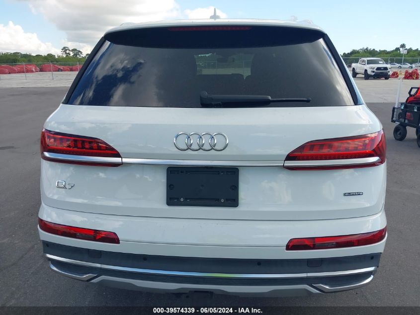 2021 Audi Q7 Premium 55 Tfsi Quattro Tiptronic VIN: WA1AXAF78MD022556 Lot: 39574339