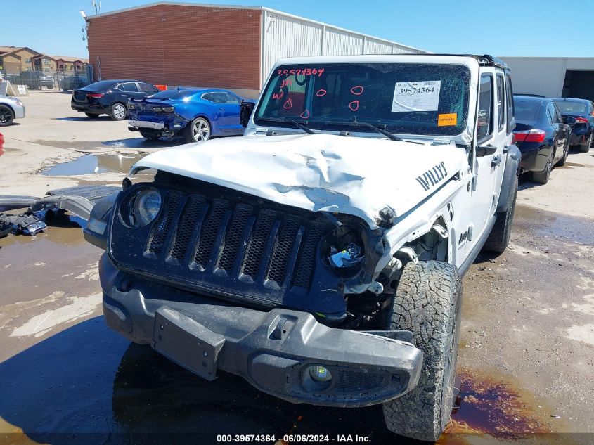 2021 Jeep Wrangler Unlimited Willys Sport 4X4 VIN: 1C4HJXDN2MW773635 Lot: 39574364