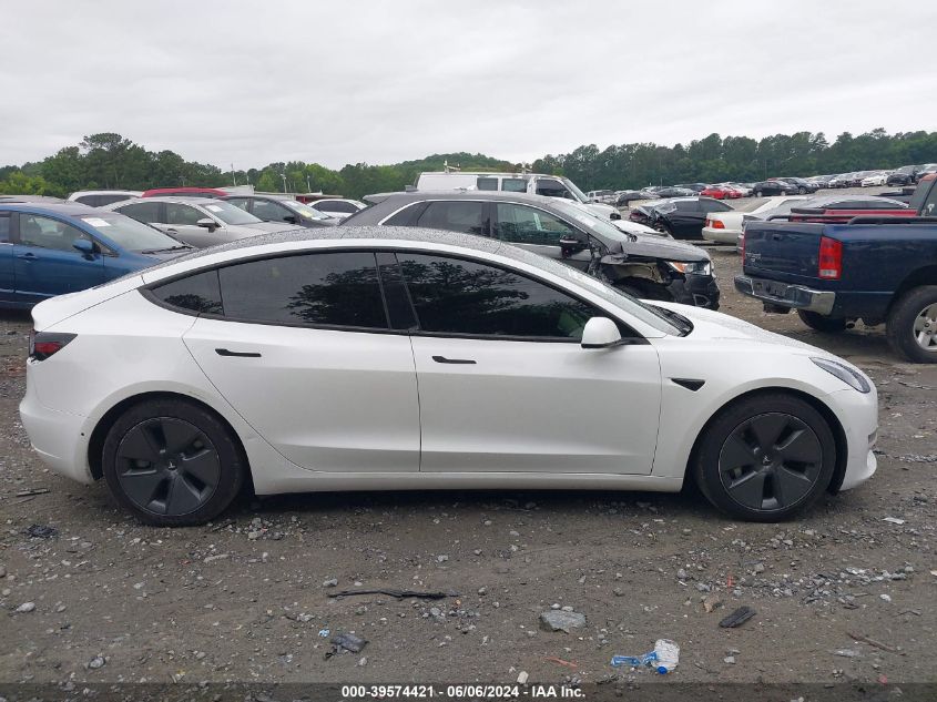 2021 Tesla Model 3 Standard Range Plus Rear-Wheel Drive VIN: 5YJ3E1EA0MF030239 Lot: 39574421