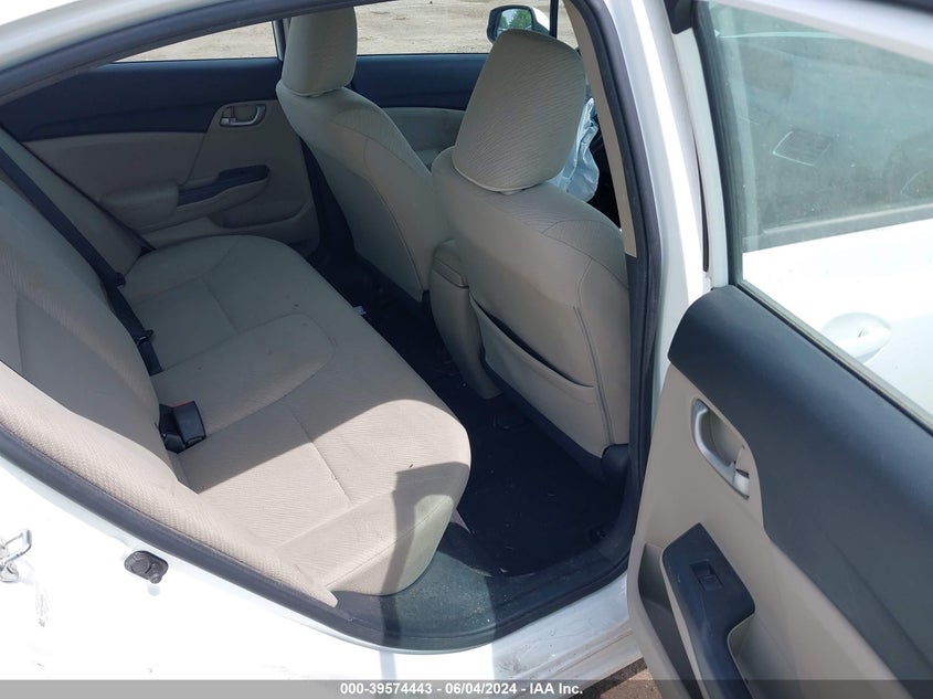 2013 Honda Civic Lx VIN: 19XFB2F56DE039580 Lot: 39574443