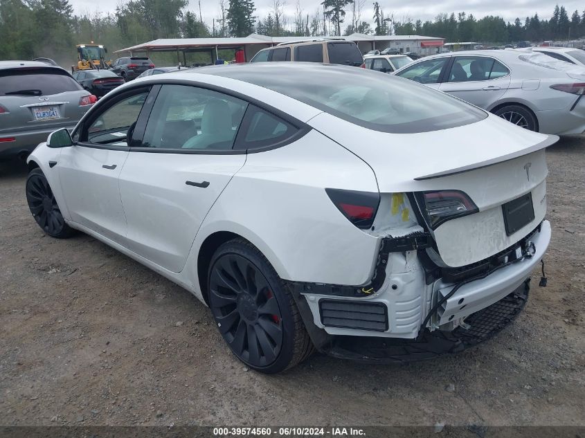 2023 Tesla Model 3 Performance Dual Motor All-Wheel Drive VIN: 5YJ3E1EC3PF382754 Lot: 39574560