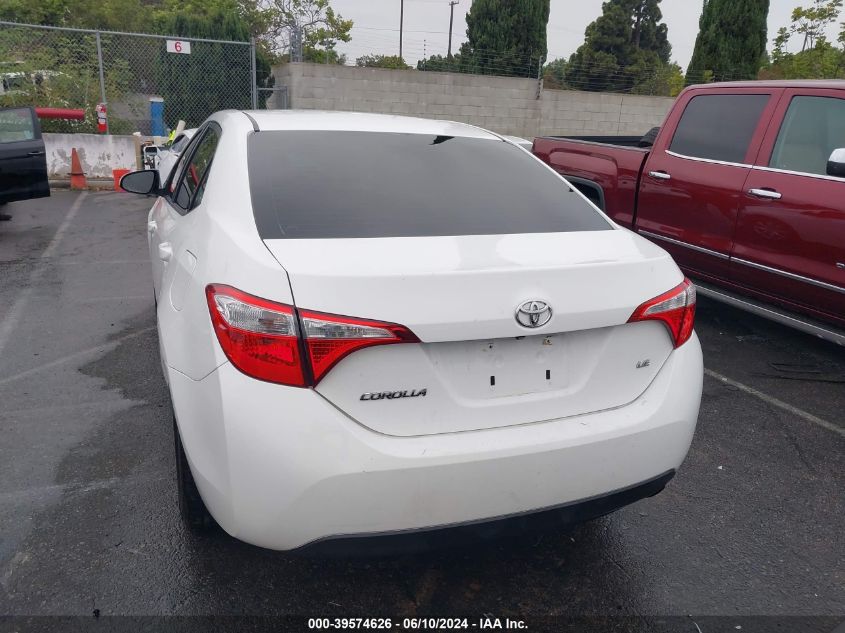 2016 Toyota Corolla Le VIN: 5YFBURHE1GP523268 Lot: 39574626