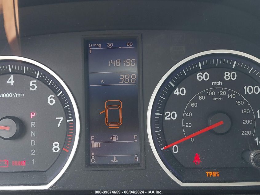 2010 Honda Cr-V Lx VIN: 5J6RE3H33AL020682 Lot: 39574659