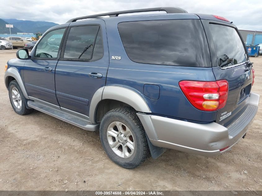 2003 Toyota Sequoia Sr5 V8 VIN: 5TDZT34A83S153102 Lot: 39574688