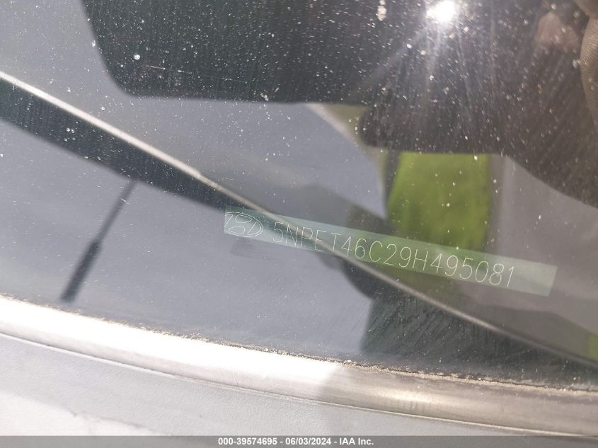 5NPET46C29H495081 2009 Hyundai Sonata Gls