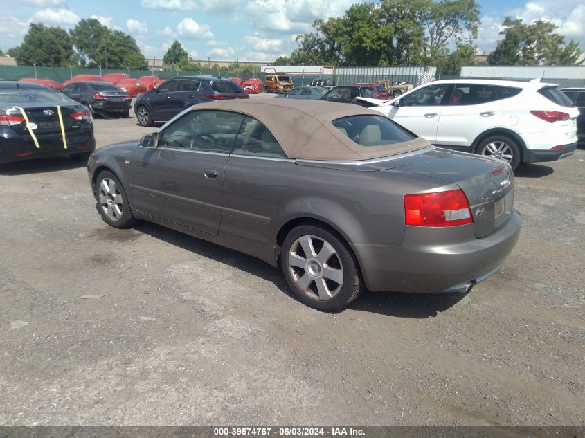 WAUAC48H86K001792 | 2006 AUDI A4