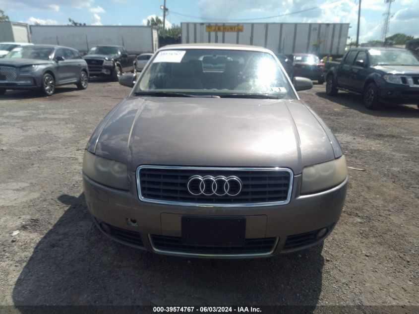 2006 Audi A4 1.8T VIN: WAUAC48H86K001792 Lot: 39574767