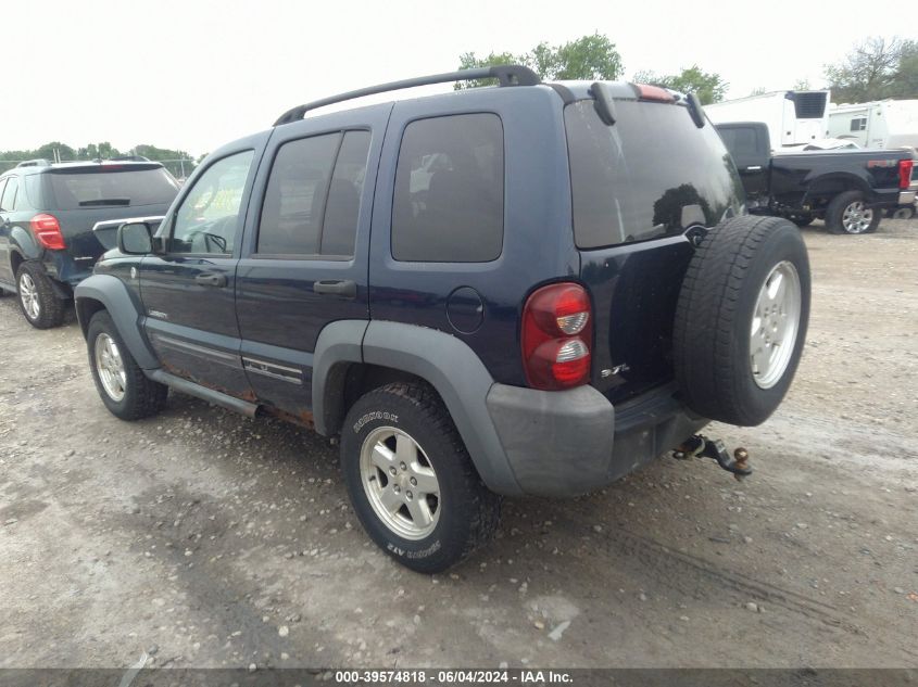 2007 Jeep Liberty Sport VIN: 1J4GL48K17W684934 Lot: 39574818