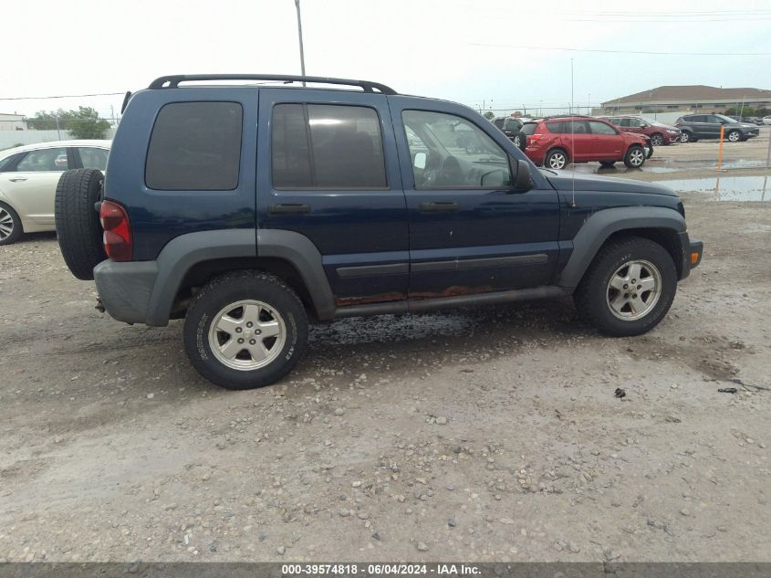 2007 Jeep Liberty Sport VIN: 1J4GL48K17W684934 Lot: 39574818