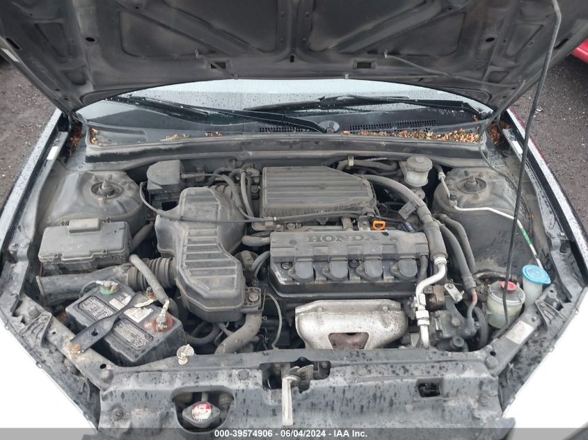 2004 Honda Civic Lx VIN: 2HGES16514H543725 Lot: 39574906