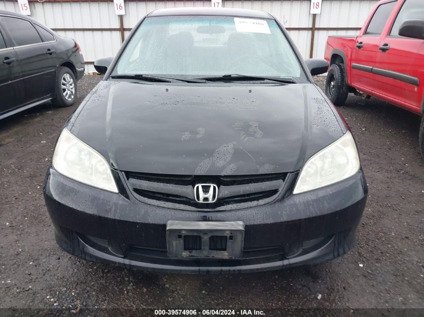 2004 Honda Civic Lx VIN: 2HGES16514H543725 Lot: 39574906