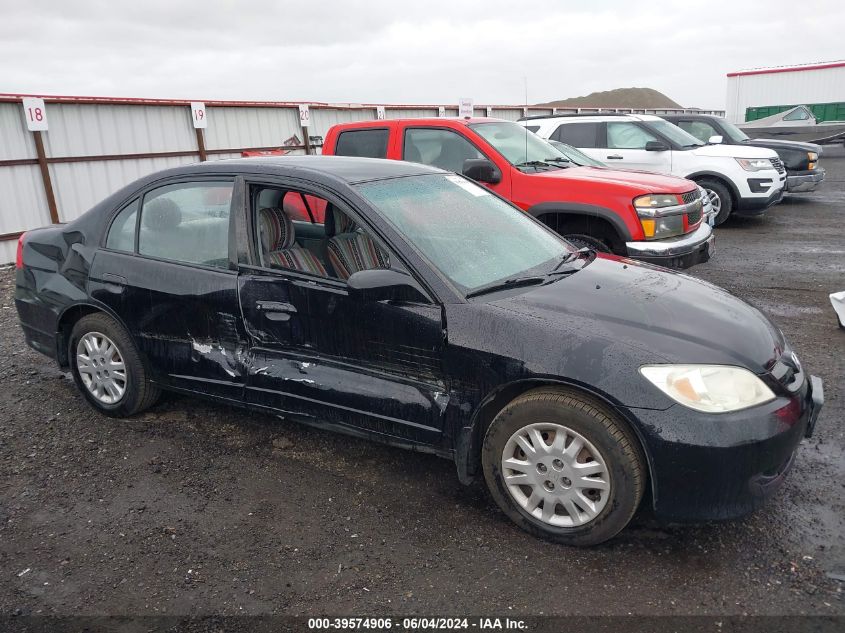 2004 Honda Civic Lx VIN: 2HGES16514H543725 Lot: 39574906