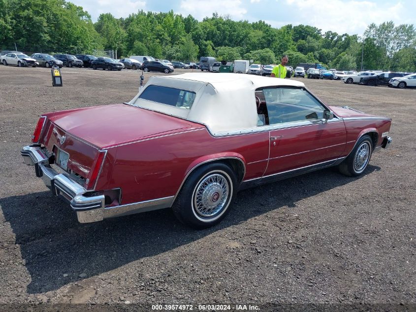 1984 Cadillac Eldorado Biarritz VIN: 1G6AL6785EE655147 Lot: 39574972