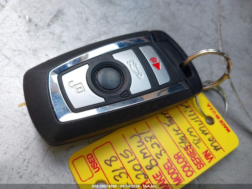 2015 BMW 328I VIN: WBA3A5G58FNS87248 Lot: 39574999