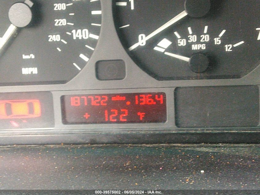 2000 BMW 323I VIN: WBAAM3349YKC71762 Lot: 39575002