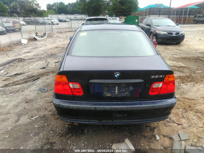 2000 BMW 323I VIN: WBAAM3349YKC71762 Lot: 39575002