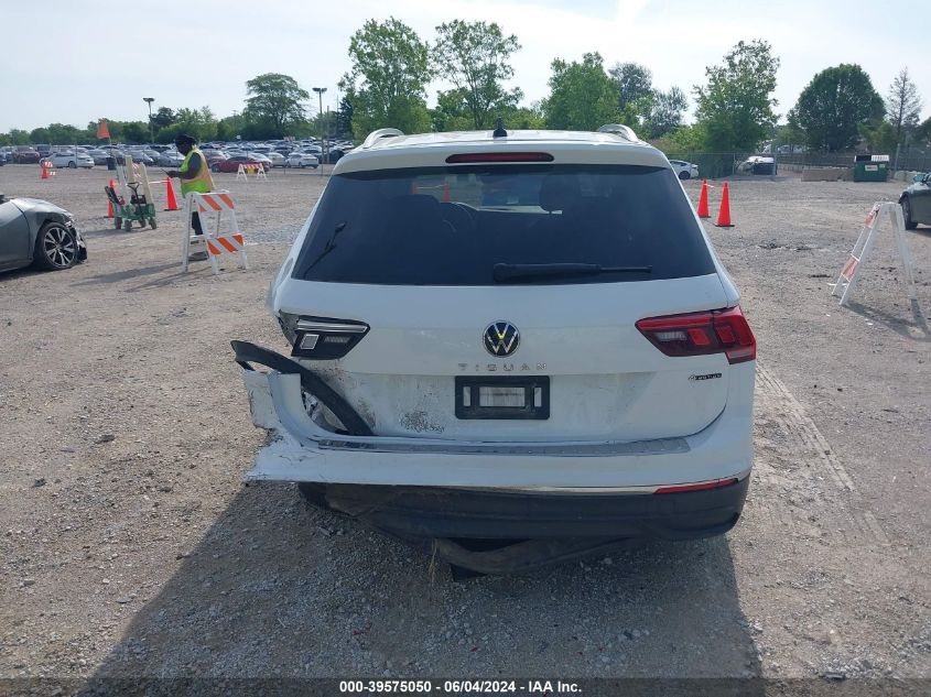 2022 Volkswagen Tiguan 2.0T Se VIN: 3VV2B7AX3NM124888 Lot: 39575050
